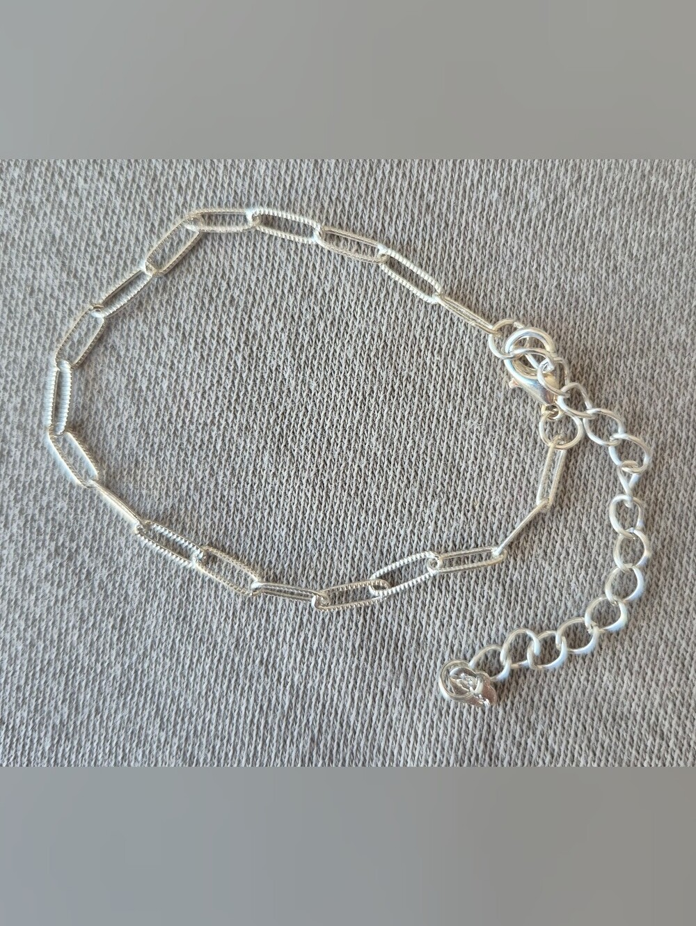 Delicate Silver Paperclip Chain Bracelet - Women Jewelry